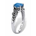 thumbnail image 2 of PalmBeach Jewelry Cushion-Cut Simulated Birthstone Butterfly and Scroll Ring in Antiqued Sterling Silver, 2 of 4