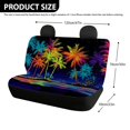 thumbnail image 4 of Psesaysky Neon Palm Tree Pattern Rear Seats Protectors for Women, 2pcs Back Seat Protectors Washable Dustproof Rear Seat Covers, 4 of 6