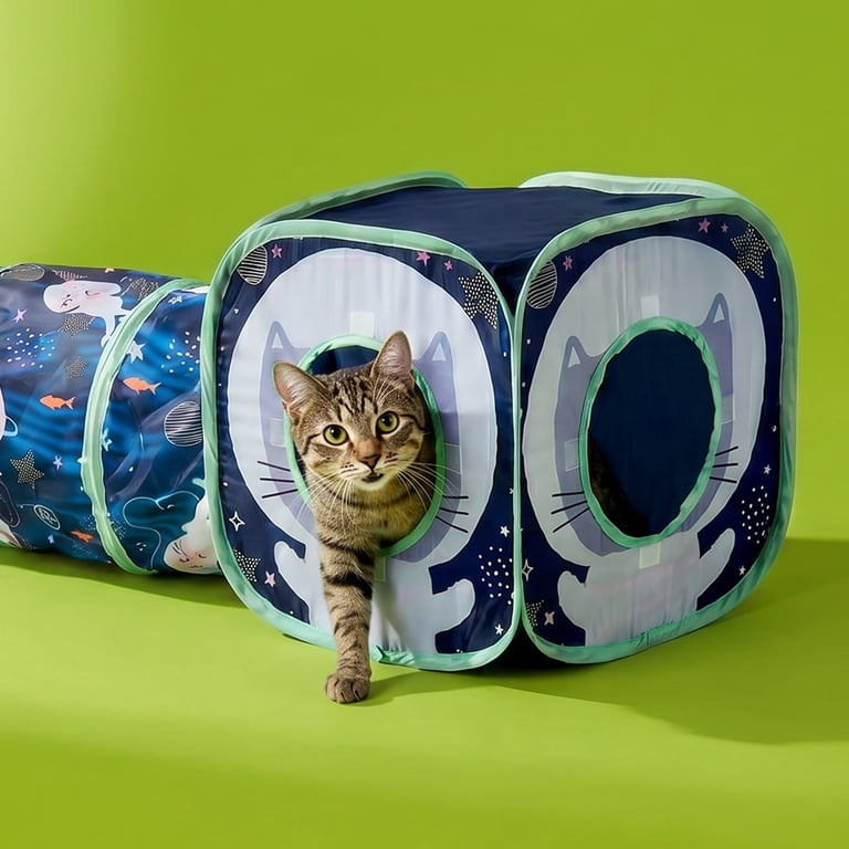 Vibrant Life 3-Piece Collapsible Cat Play Combo, Space Theme