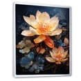 thumbnail image 2 of Designart "Mystical Harmony Of Lotus III" Lotus Floater Framed Wall Art Living Room, 2 of 5