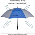 thumbnail image 2 of YWC-47/54/62/68 Inch Automatic Open Golf Umbrella Oversize Extra Large Double Canopy Vented Windproof Waterproof Stick Umbrellas, 2 of 4