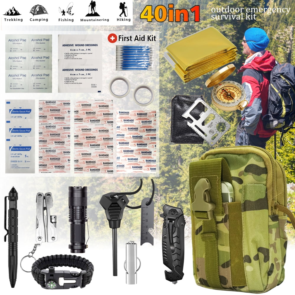 3 in 1 Whistle Compass Thermometer Camping Hunting Bug Out Boyscout Survival Kit 