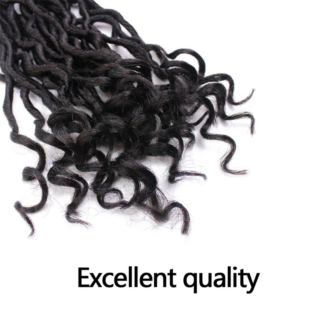 18 Inch Faux Locs Curly Crochet Braids With Curly Ends Synthetic Hair  Extension Soft Ombre Braiding Hair 70g/Pc Loose End LS12 From Lanshair,  $8.71