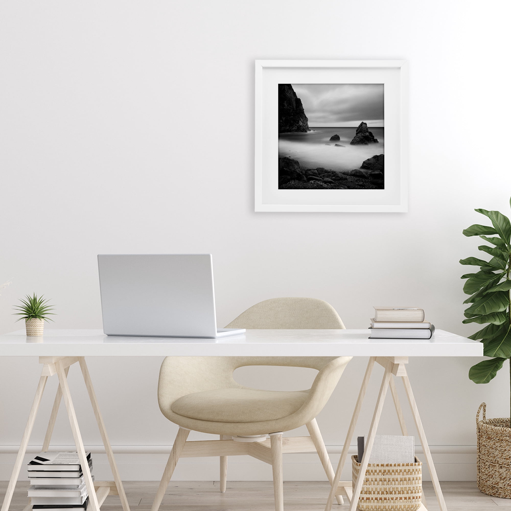 Stupell Industries Clear To The Horizon White Framed Print Under Glass, design by Chip Forelli