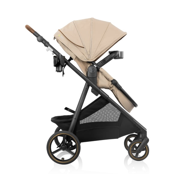 Poussette Evenflo Shyft Intuiti+ avec tissu vert et doux (Poids 3-55 lbs)