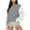 Gray, variant on QQAMB Sweatshirt for Women Patchwork Color Crewneck Pullover Casual Long Sleeve Loose Comfort Sweatshirts Tops