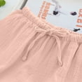 thumbnail image 5 of CLOISE Womens Athletic Shorts with Pockets Pink M Summer Fashion Casual Loose Athletic Shorts Sexy Solid Elastic Waisted Rope Tie Comfy Running Bermuda Shorts, 5 of 5
