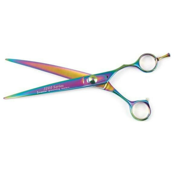 Master Grooming Tools MG 5200 Rainbow Shears Curved 7.5In