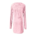 thumbnail image 5 of Womens Fleece Tunic Pullover Fuzzy Long Sherpa Sweatshirts Dress Long Sleeve Oversized Warm Fluffy Pullover Dress Tops, 5 of 5