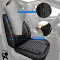 thumbnail image 3 of JIAMAOXIN 2pcs Car Seat Covers Front Set with Waterproof Leather,Airbag Compatible Automotive Vehicle Cushion Cover Universal fit for Most Cars (Black and Gray), 3 of 5