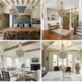 thumbnail image 6 of MANXING Farmhouse Wood Beaded Chandelier Boho Light Fixture, Oak White Wooden Bead Chandeliers Rustic Kitchen Island Pendant Lighting for Dining Room, Bedroom, Entryway, Living Room, 6 of 7