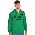 thumbnail image 3 of St Patricks Day Little Lucky Charm Zip Up Hoodie Men's Women's Brisco Brands S, 3 of 6