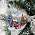 thumbnail image 3 of Santa is Coming Cane Corso Merry Christmas Xmas Noel Truck Tree Ceramic Round Ornament Italian Mastiff Dog Lover Gifts Idea Home Tree Decor - 02023, 3 of 5