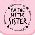 thumbnail image 4 of Inktastic I'm the Little Sister Girls Baby Bib, 4 of 4