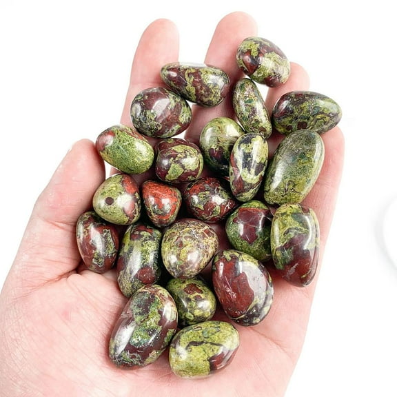2Set Natural Dragon Blood Healing Stones Oval Stones Pocket Palm Stones for Reiki Balancing 15~20mm 50g/set