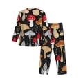 thumbnail image 2 of Kll Various Mushrooms Sleepwear Mens Flannel Pajamas,Long Cotton Pj Set, 2 of 9