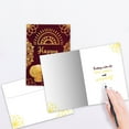 thumbnail image 3 of Tree-Free Greetings Diwali Greeting Card 2 Pack, 100% Recycled Paper, 5x7, Gold Elephants Diwali (GT61507), 3 of 7