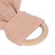 thumbnail image 1 of Anillo de madera para bebé, mordedor, orejas de conejo, gasa de algodón, agarre manual, entrenamiento, calmante, anillo para morder de madera para bebé, amarillo, 1 of 14