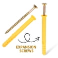 thumbnail image 3 of unbranded 20Ud Kit De Anclajes Para Drywall En Plástico Amarillo Con Tornillos Para Instalación Rápida Y Segura, 3 of 6