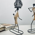 thumbnail image 3 of Zootealy Unique Retro Home Decor Iron Girl Candlestick Lantern Shape Candle Holder for Candlelight (Candle Not Included) - Type C, 3 of 6