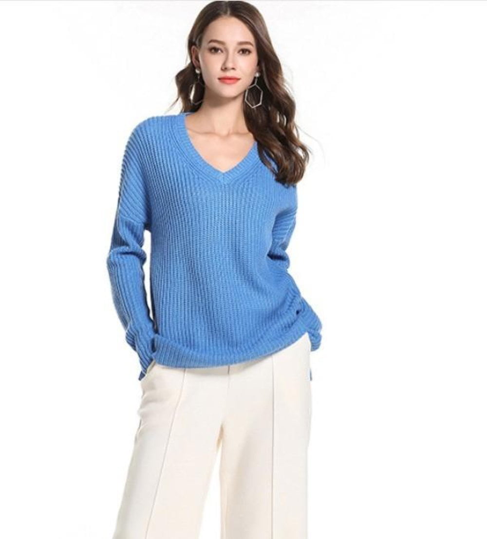Womens Classic V Neck Sweater - Walmart.com