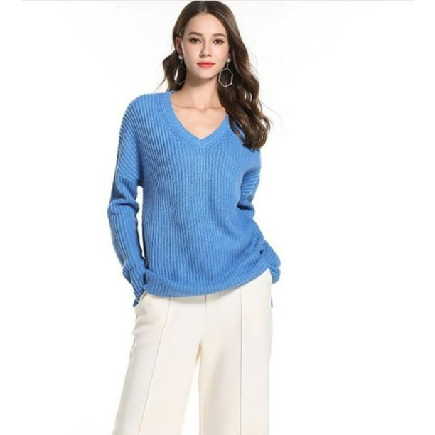 Womens Classic V Neck Sweater - Walmart.com