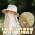 thumbnail image 3 of Sombrero de pesca, sombrero para el sol con protección solar y solapa para el cuello para hombres y mujeres, 3 of 5