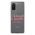 thumbnail image 1 of DistinctInk Clear Shockproof Hybrid Case for Galaxy S20 PLUS / 5G (6.7" Screen) - TPU Bumper Acrylic Back Tempered Glass Screen Protector - I Kissed a Poodle & I Liked It, 1 of 2