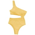 thumbnail image 1 of Traje de baño Gibobby Mujer Una Pieza Bikini Sexy Un Hombro Cintura Alta Color Sólido Hebilla de Metal, 1 of 3