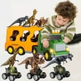 thumbnail image 5 of Outlet!4-in-1 Dinosaur Toys for Kids 3-5, Dinosaur Truck with 3 Pack Small Pull Back Dino Car, Dinosaur Cars Set, Birthday, Big Trucks Toys for 3 + Year Old Boy and Girl -Green, 5 of 6