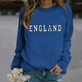 thumbnail image 2 of Women Sweatshirts Long Sleeve Sweatshirt Womens Pullover Sweatshirts Blue Comfort Colors Crewneck Sweatshirt Fall Clothing Street Style Clothes, 2 of 4