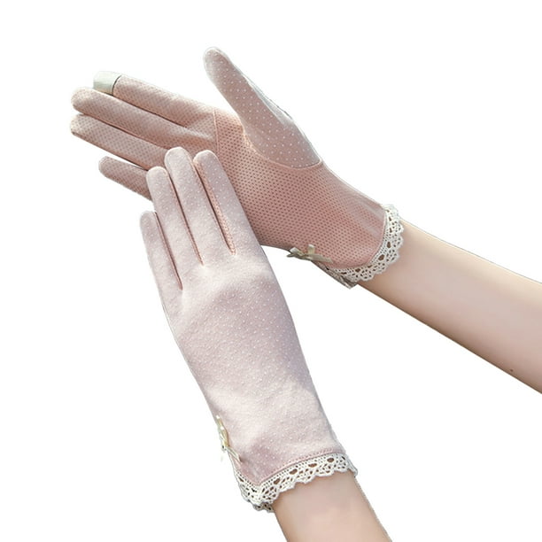 Women Sun Protection Gloves Soft Breathable Prevent Slip Stylish