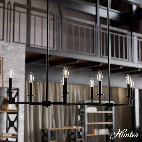 Hunter Bearden Natural Iron 8 Light Chandelier Ceiling Light Fixture