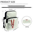 thumbnail image 6 of FUIALDOLG Christmas Crossbody Bag Featuring Santa Letter V, Polyester Zipper Purse for Daily Travel and Casual Work Use, 6 of 7