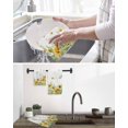 thumbnail image 5 of Sunflower Kitchen Dish Towels for Drying Dishes Set of 4, Summer Eucalyptus Botanical Spring Floral Waffle Weave Microfiber Hand Tea Bathroom Towels Quick Dry & Absorbent Towel 15.7x23.6, 5 of 7