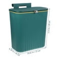 thumbnail image 2 of GARVALON Green Plastic Kitchen Compost Bin with Flip Lid and Hook for Convenient Hanging Use, Compact Size, 2 of 5