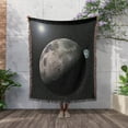 thumbnail image 3 of Moon Dance Solar System Scene Of Planet Earth And Moon Dancing In Space Orbit, Woven Blanket, 3 of 4