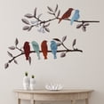 thumbnail image 2 of Keyohome Metal Bird Wall Art Decor Birds on The Branch Decor Metal Sculpture Silhouette Ornament Branch Wall Hanging Sign for Balcony Garden Home,2Pcs,Colorful, 2 of 10