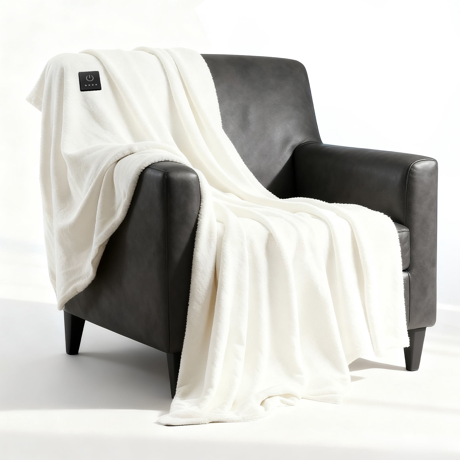 Heated Throw Blanket Electric Blanket with Built-in Button Controller 50"x60" One-Touch Ultra Cozy Soft Warm 4 Heat Levels & 4 Hours Auto-off Overheat Protection