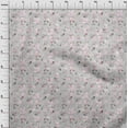 thumbnail image 3 of oneOone Cotton Cambric Dusty Gray Fabric Leaves & Flower Floral Fabric For Sewing Printed Crafts Fabric By The Yards 42 Inches Wide, 3 of 4