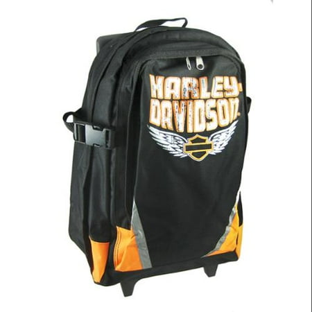 Harley Davidson Nylon Rolling Backpack Book Bag