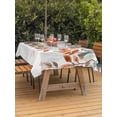 thumbnail image 3 of Outdoor Tablecloth with Umbrella Hole for Patio/Picnic/Party/Camping, Vintage Leaves Waterproof Table Cloth Rectangle Table Cover Washable, Summer Botanical Pastoral Watercolor (60"x 102"), 3 of 8