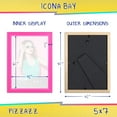 thumbnail image 4 of Icona Bay 5x7 Pink Wood Picture Frames, 3 Pack, Pizzazz Tabletop Frames, 4 of 7