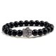 thumbnail image 1 of Pulsera con abalorio con estampado de pata de piedra volcánica de Lava negra mate Natural, joyería para amantes de los perros y gatos conmemorativos para mascotas, pulseras, regalos brillar Hogar, 1 of 2
