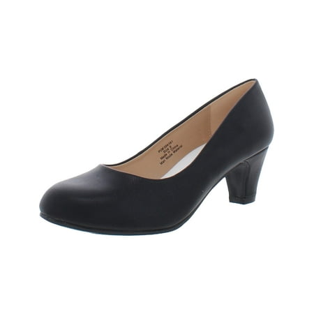 

Journee Collection Womens Faux Leather Slip On Kitten Heels