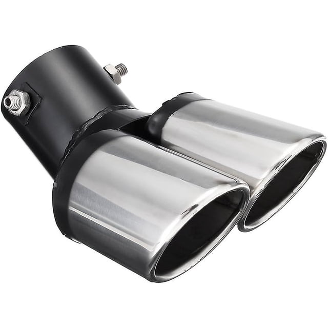 Exhaust Cover Universal Exhaust Double Muffler Exhaust Cover Stainless Steel Chrome Finish