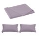 thumbnail image 2 of Solid Color Polyester Bed Sheet Set | 1 Sheet 150x230cm & 2 Pillowcases 74x48cm | Dark Blue Pink Yellow White Purple Red Green | Easy Care Durable Soft | Fade Resistant Washable | 3-Piece Bedding, 2 of 6