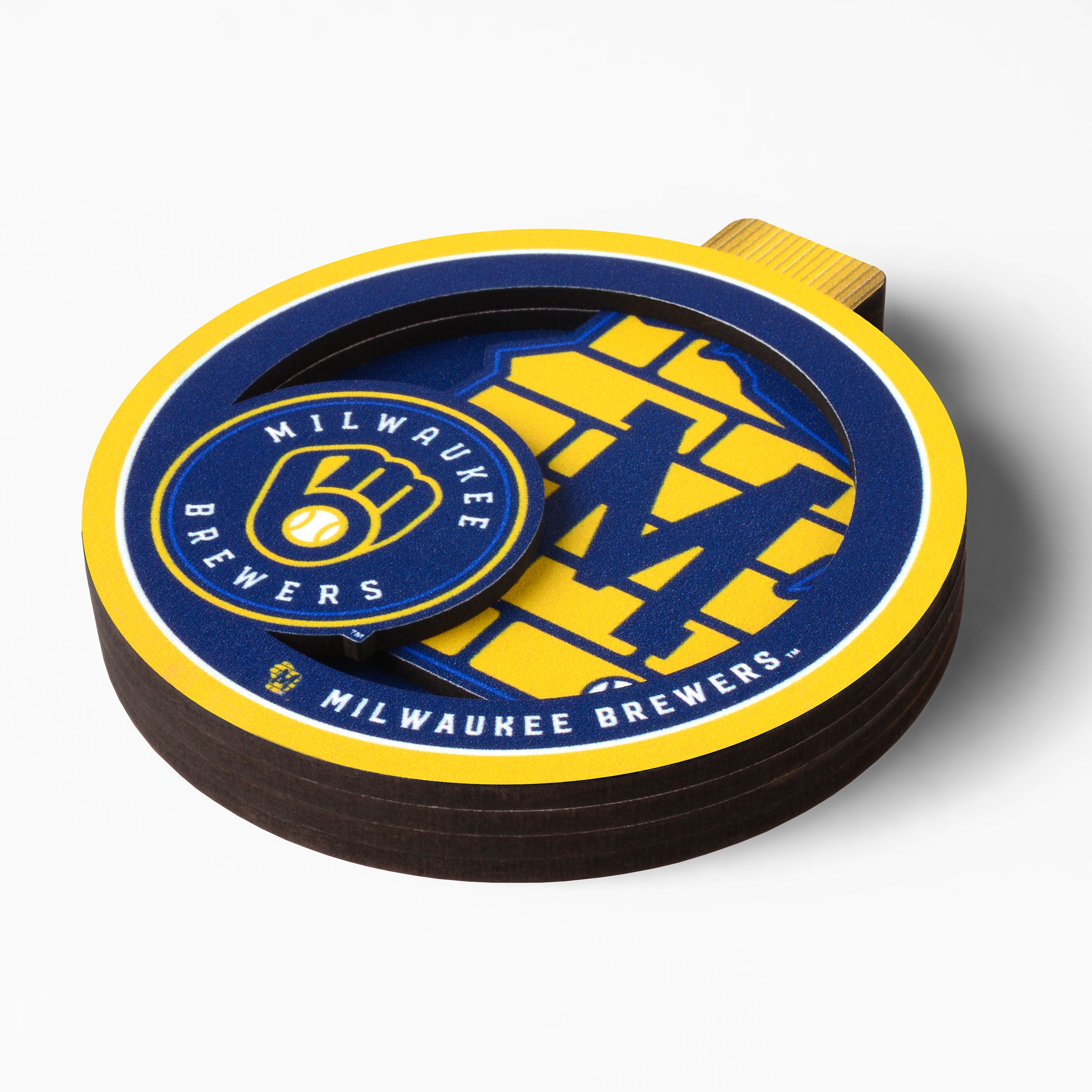 YouTheFan MLB Milwaukee Brewers 3D Logo Series Ornament