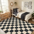 thumbnail image 5 of Garvee 8'x10' Checkered Area Rug Soft Plaid Carpet, Washable Non Slip Indoor Floor Mats for Living Room Bedroom Home Office, Black Coffee, 5 of 9