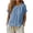 Light Blue, variant on Women's Cotton Linen Short Sleeve Blouse Summer Loose Fit Button Down Pleated Shirts Casual Plain Daily Wear Tops Light Blue